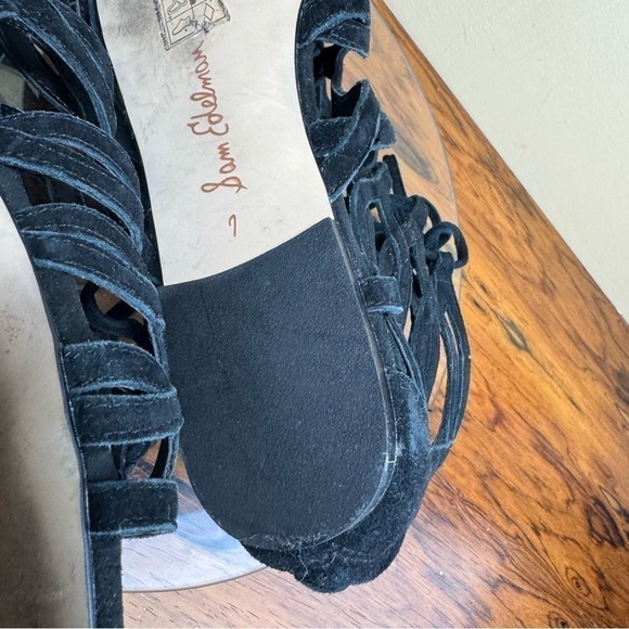 Sam Edelman Lara Lace Up Caged Gladiator Sandals - Picture 14 of 15